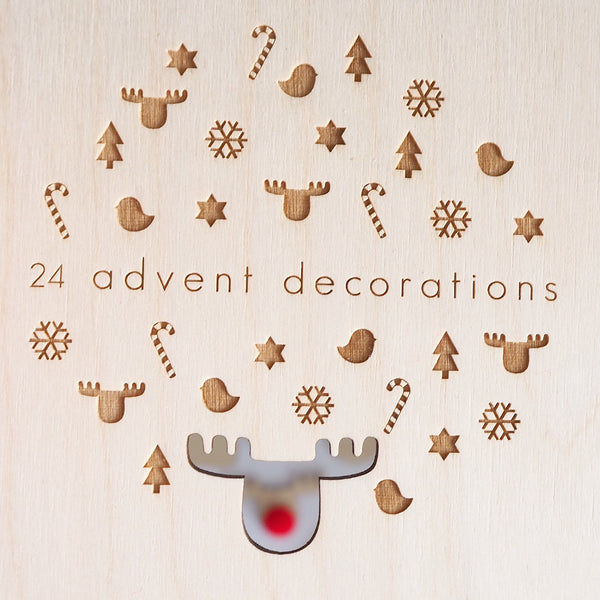 24 Advent Decorations in a keepsake box