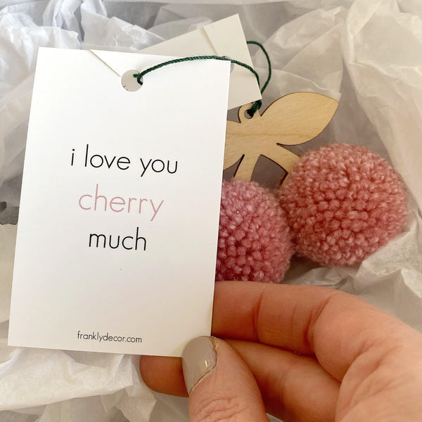 PomPom CHERRY - Hanging decoration