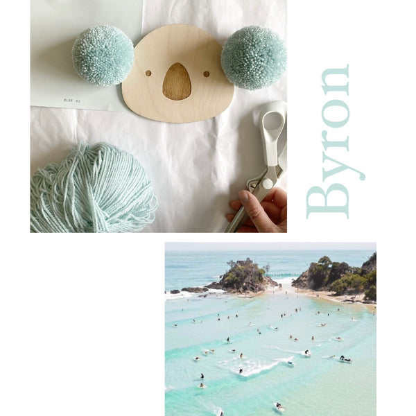PomPom Koala Cake Topper Pair