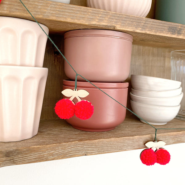 Mini Cherry garland in Red