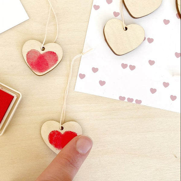 love heart decoration stamp being used