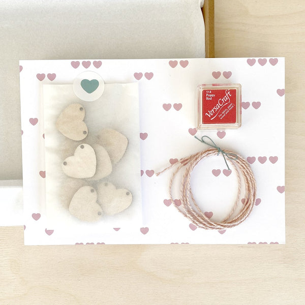 packaged love heart garland kit