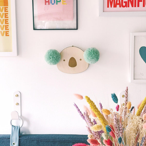 PomPom Koala Wall Plaque