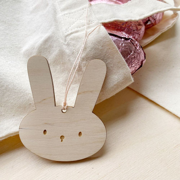 Powder Pink cord on a HOP Bunny Tag