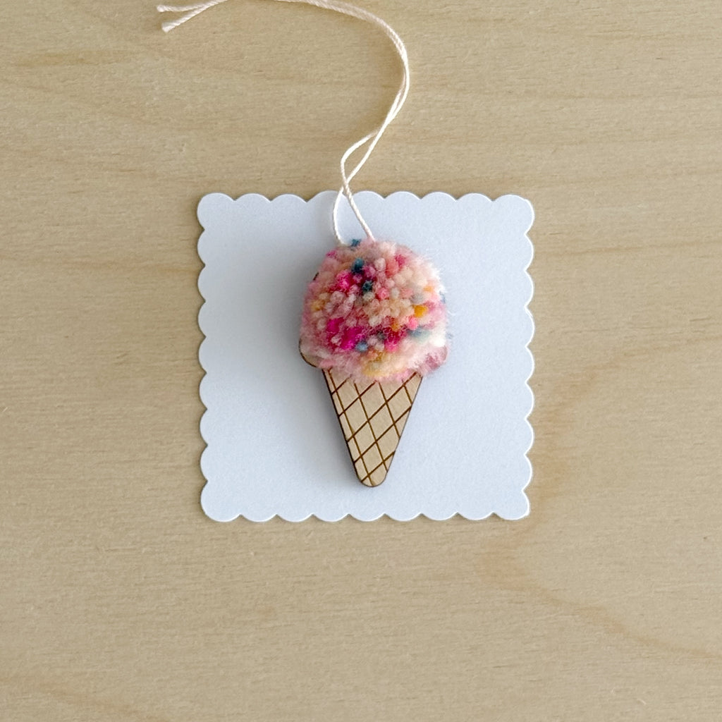 Mini Icecream pom-pom decoration