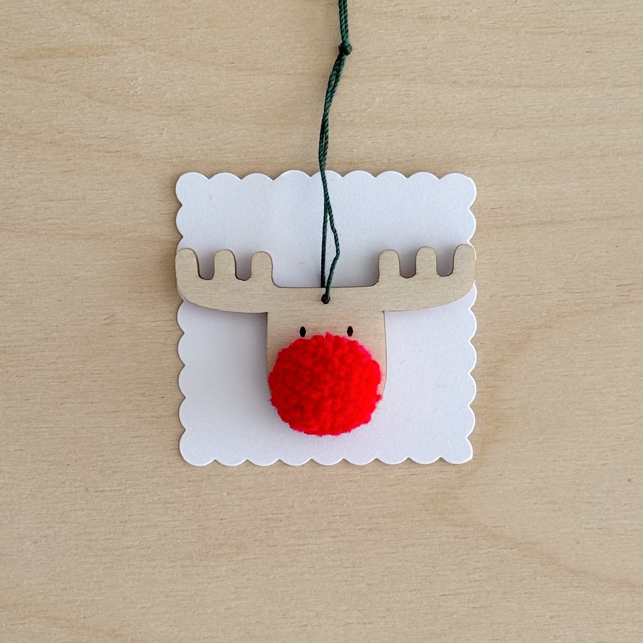 Mini Frank the pom-pom Reindeer decoration
