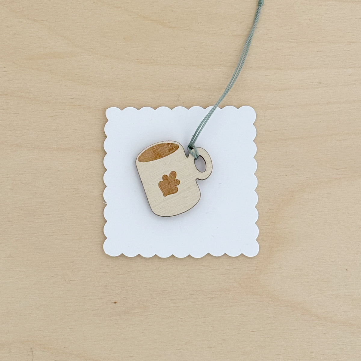 Mini Mug - Autumn oak leaf decoration