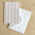 Stripe Mini Card in Pale Pink