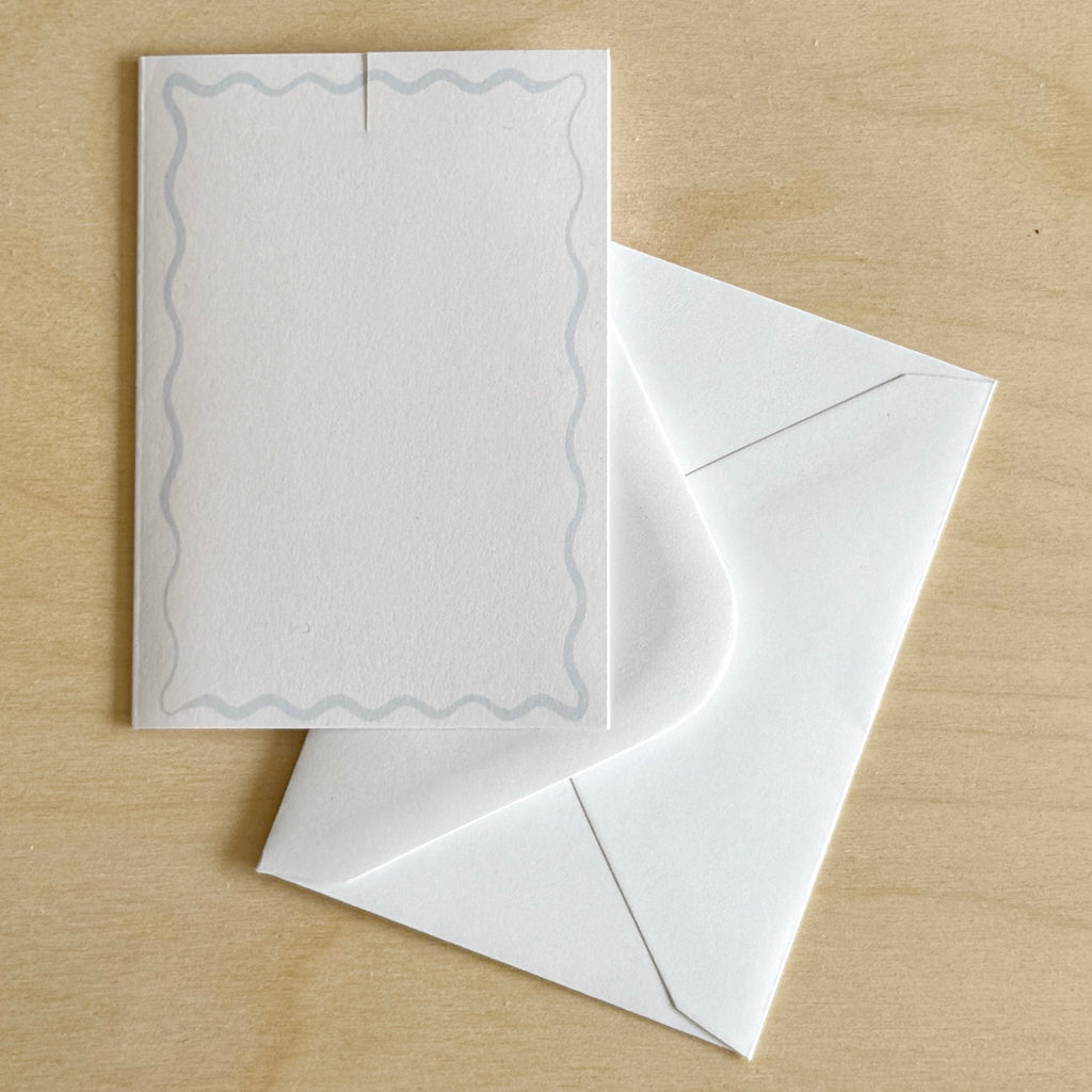 Wavy frame Mini Card in Pale Blue