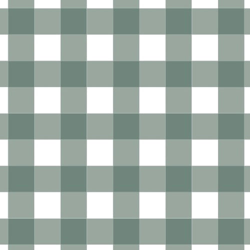 Gingham Mini Card in Forest Green