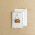 Ready to send Green Wavy frame mini card and Camera decoration