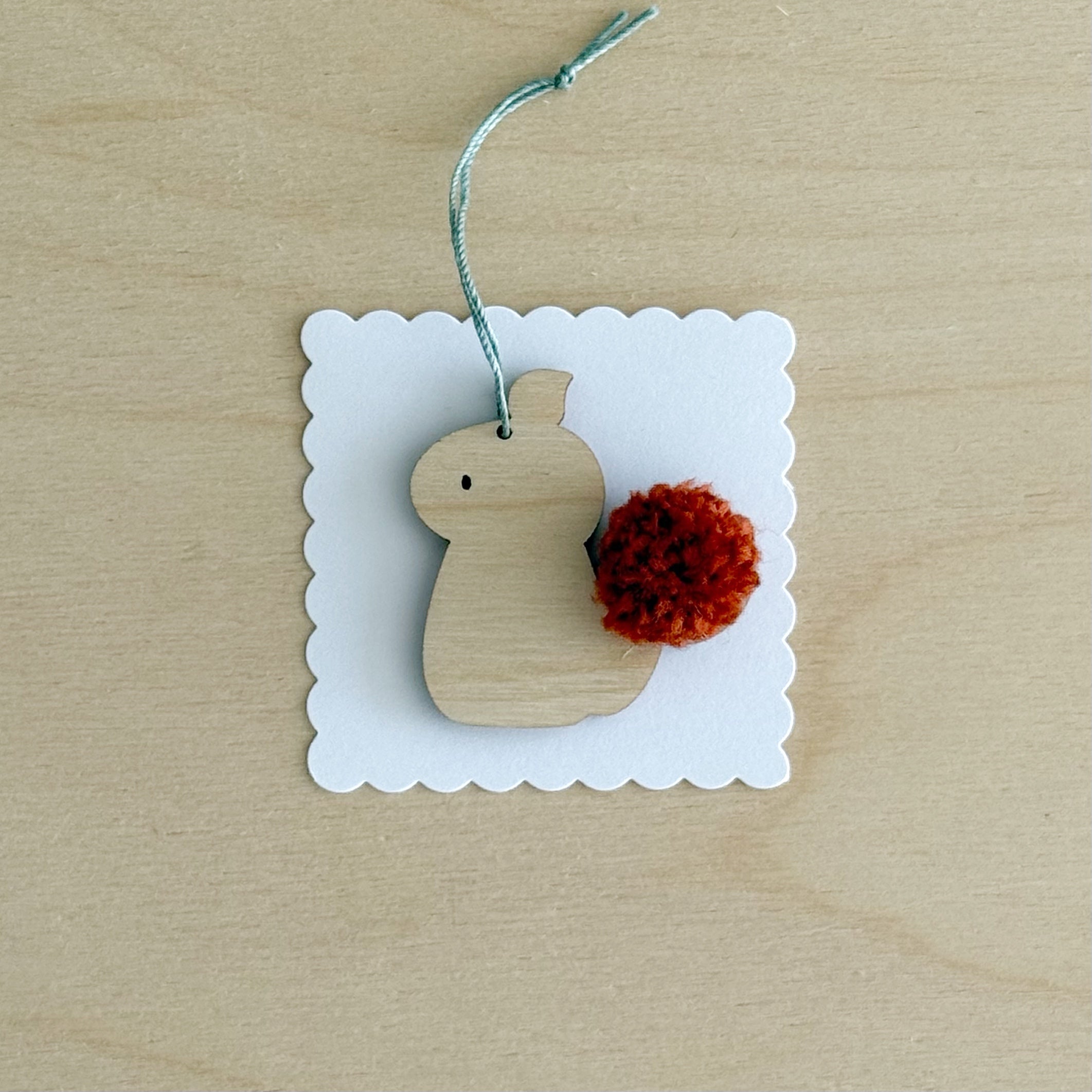 Mini Squirrel pom-pom decoration