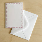 Wavy frame Mini Card in Dusky Pink
