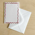 Wavy frame Mini Card in Dark Red