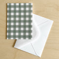 Gingham Mini Card in Forest Green