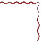 Wavy frame Mini Card in Dark Red