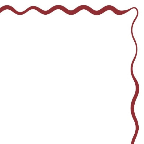 Wavy frame Mini Card in Dark Red