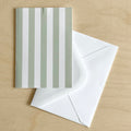 Stripe Mini Card in Sage Green