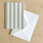 Stripe Mini Card in Sage Green