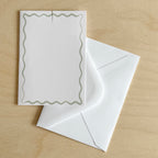Wavy frame Mini Card in Sage Green