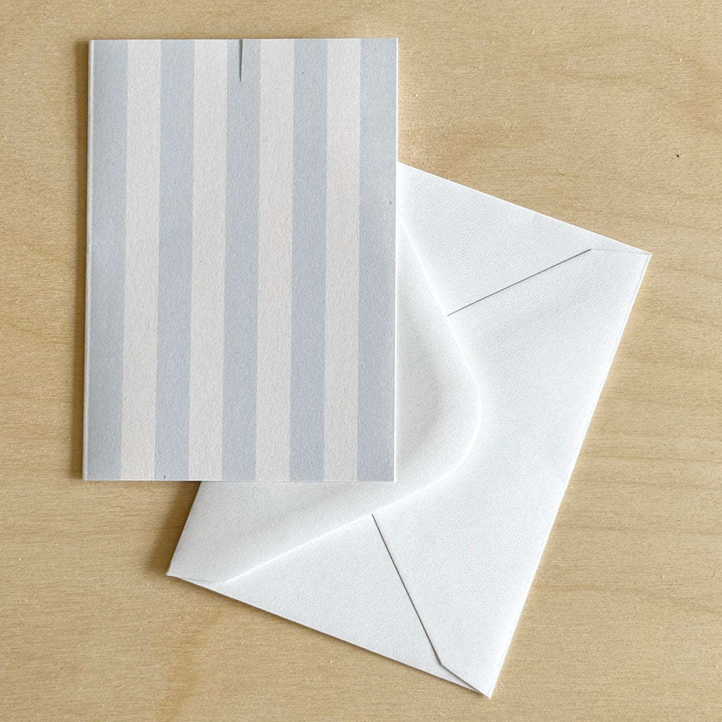 Stripe Mini Card in Pale Blue