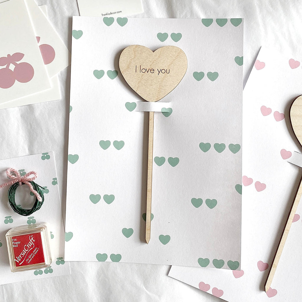 I LOVE you - Valentines Cake Topper