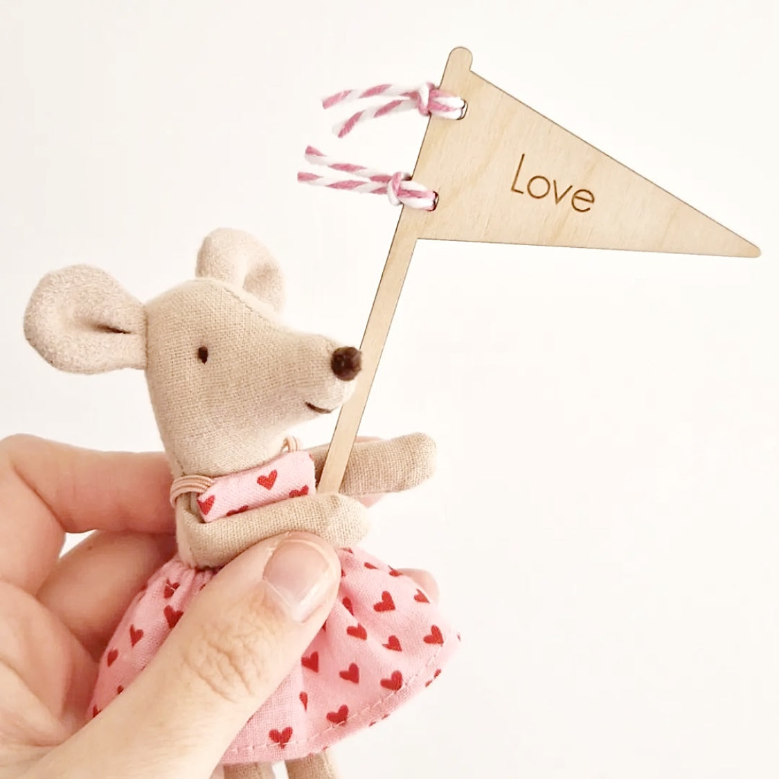 LOVE - Mini Pennant Valentines Cake Topper