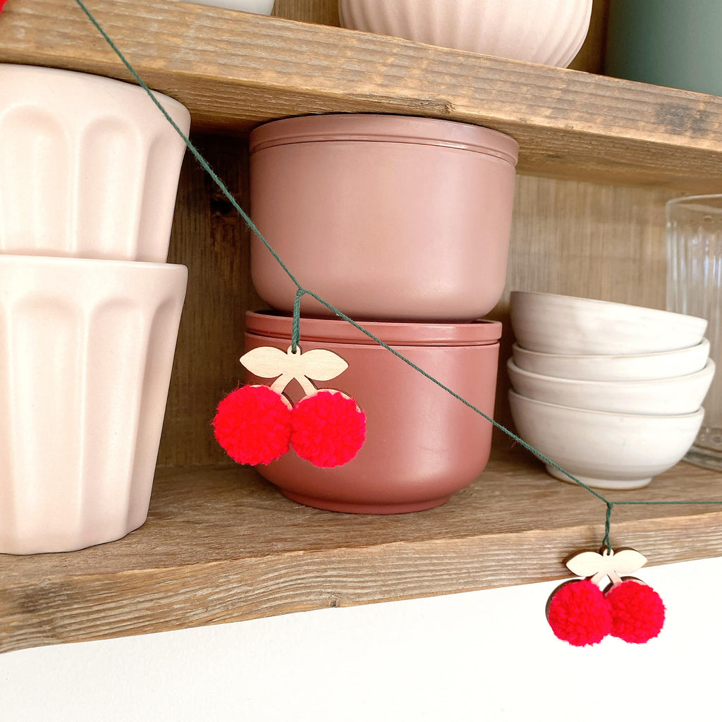 Mini Cherry garland in Red