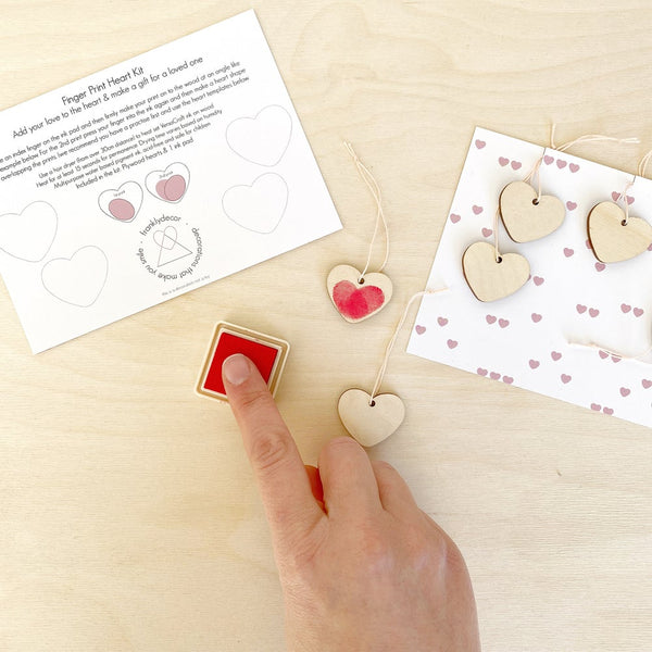 love heart decoration stamp being used