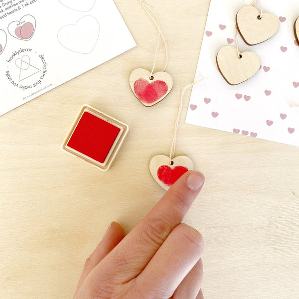 love heart decoration stamp being used